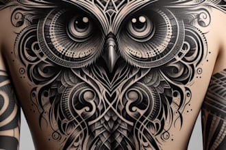 custom an abstract black tattoo design