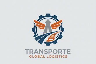 design a custom transport and logistics logo