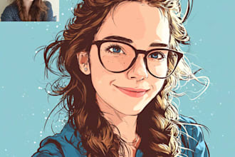 draw cartoon vector portrait or illustration
