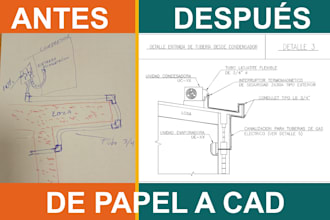 dibujaré y convertiré tus dibujos o planos a autocad profesionalmente