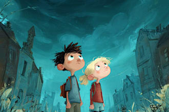draw children book illustrations, comic illustrations