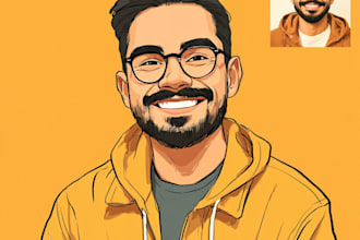 draw cartoon vector portrait or illustration