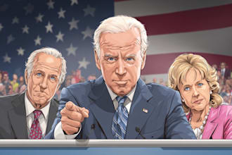 create digital political cartoon for political cartoon