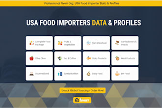 provide USA food import bol data with verified importer company profiles
