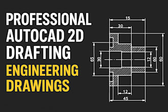 do professional autocad 2d drafting and  engineering drawing