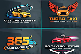 design excelent taxi, frieght, towing and transport logo