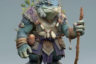 draw creature concepts in a realistic style