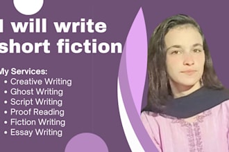 ghostwrite short stories, fiction, nonfiction