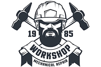 create great high quality tradesman logo with free source file