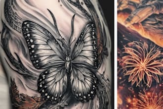 design professional tattoo and custom tattoo
