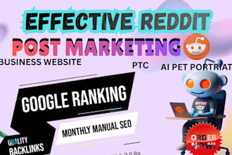 market ai pet portrait business website, ptc, micro website via reddit promotion