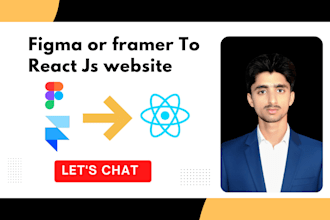 figma or framer design to responsive react website