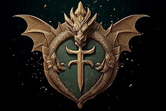 make a fantasy, rpg, steam animated game logo