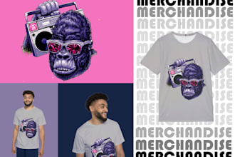 design typography and images for merchandise