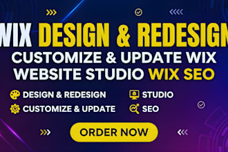 do wix design redesign wix website customize update wix website studio wix SEO