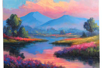 paint original watercolor landscape painting