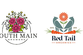 design professional agriculture lawn care landscape farm house custom logo