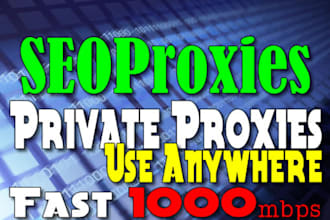 give you 5 Private Proxies on my USA Servers