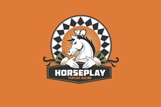 design awesome surprising horse racing logo