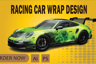 design eyecatching racing car graphics for your brand