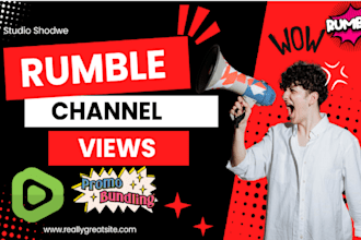 rumble video promotion, rumble channel promotion, video SEO, rumble views