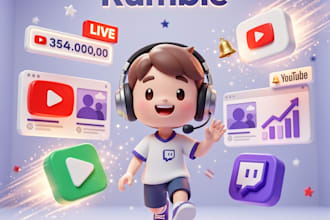 rumble video promotion, youtube video marketing, twitch promotion to uk audience