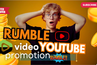 boost your rumble youtube, rumble channel promotion, organic rumble subscription