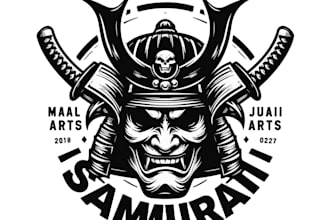design modern amazing samurai logo with creative concepts