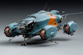 making a sci fi spaceship art