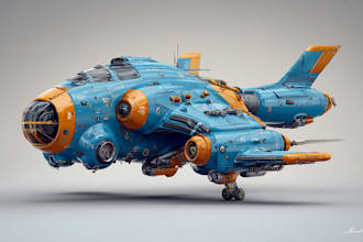 design a spaceship, sci fi vehicle and sci fi art