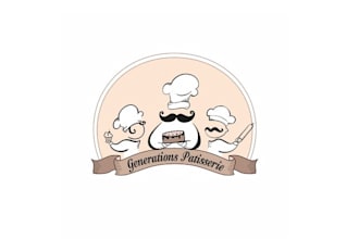 make iconic lastest trending logo for generations patisserie