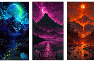 create anime style scenery
