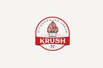 design food truck logo for a nitrogen ice cream company