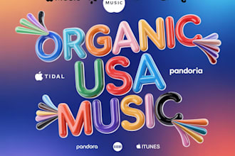 organic USA music marketing for apple music, tidal, amazon, pandora itunes