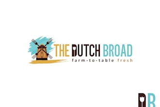 design a modern, unique organic farm and food restaurant logo