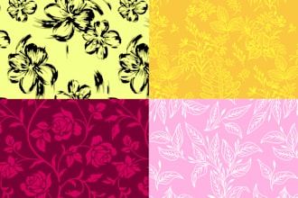 design seamless patterns for textile, fabric prints designs