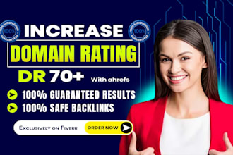 increase domain rating DR 70 and increase da with quality backlinks