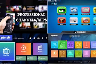develop or rebrand custom roku sdk channel, iptv app, ibo player and smart tv