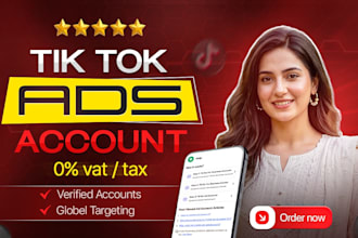 create verified tiktok agency ads account, ads manager without vat