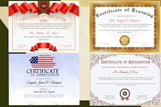 design a professional custom certificate