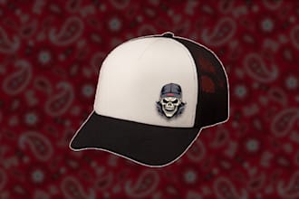 design custom hat and cap mockup with unlimited revision