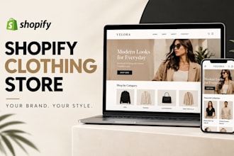 design a shopify clothing store design for fashion brands and apparel businesses