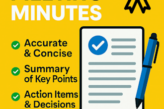 write accurate meeting minutes summary notes from recorded meetings webinars