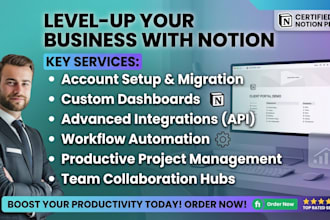 create a custom notion template, notion expert , notion setup , notion