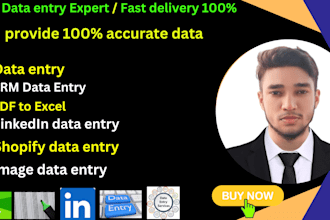 do shopify data entry CRM data entry linkedin data entry