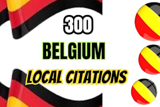 do 300 live belgium local citations for seo