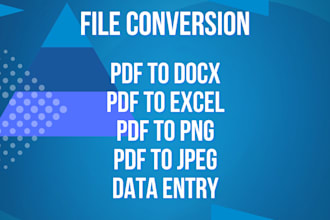 convert your PDF file to a doc docx or excel file