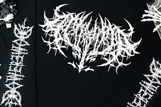 make a deathcore, slam death metal or black metal logo