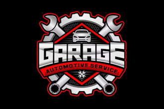 vintage auto detailing and automotive logo design