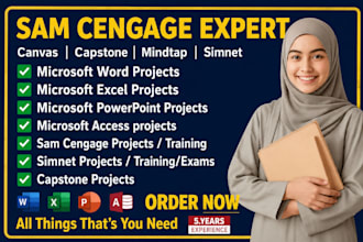do sam cengage, simnet, capstone, mindtap projects in excel, word, ppt, access